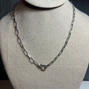 Stella & Dot Silver Link Necklace